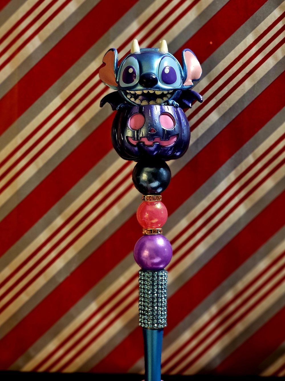 Disney Stitch Pumpkin Halloween Specialty Beaded Pen